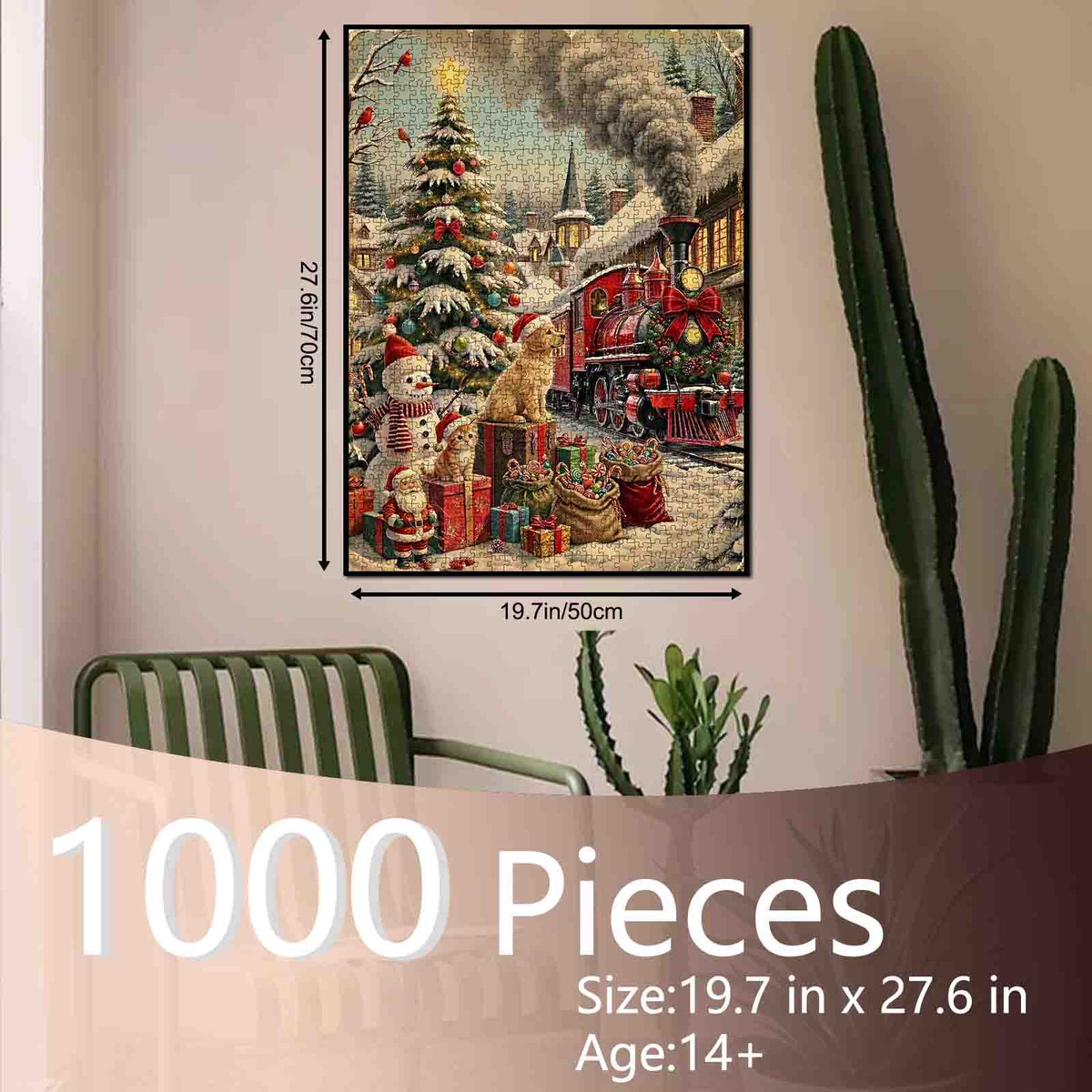 Christmas Train Village Celebration Jigsaw Puzzle