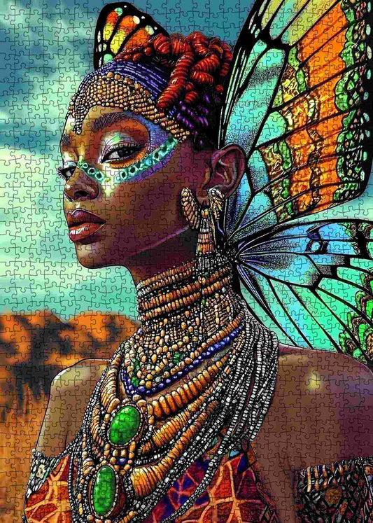 African Goddess in Meadow Jigsaw Puzzle