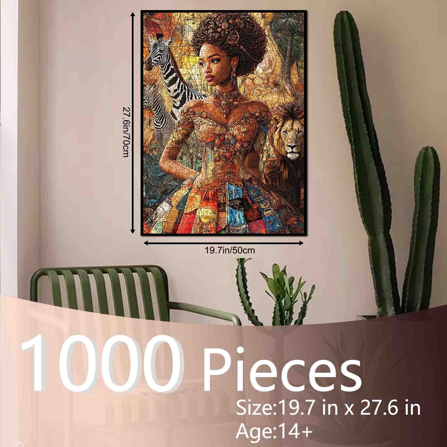 African Queen and Wildlife Jigsaw Puzzle