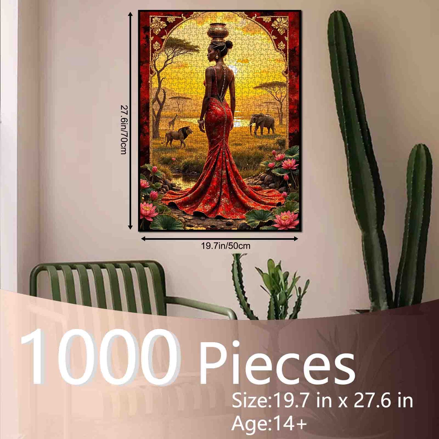 African Sunset Queen Wildlife Elegance Jigsaw Puzzle