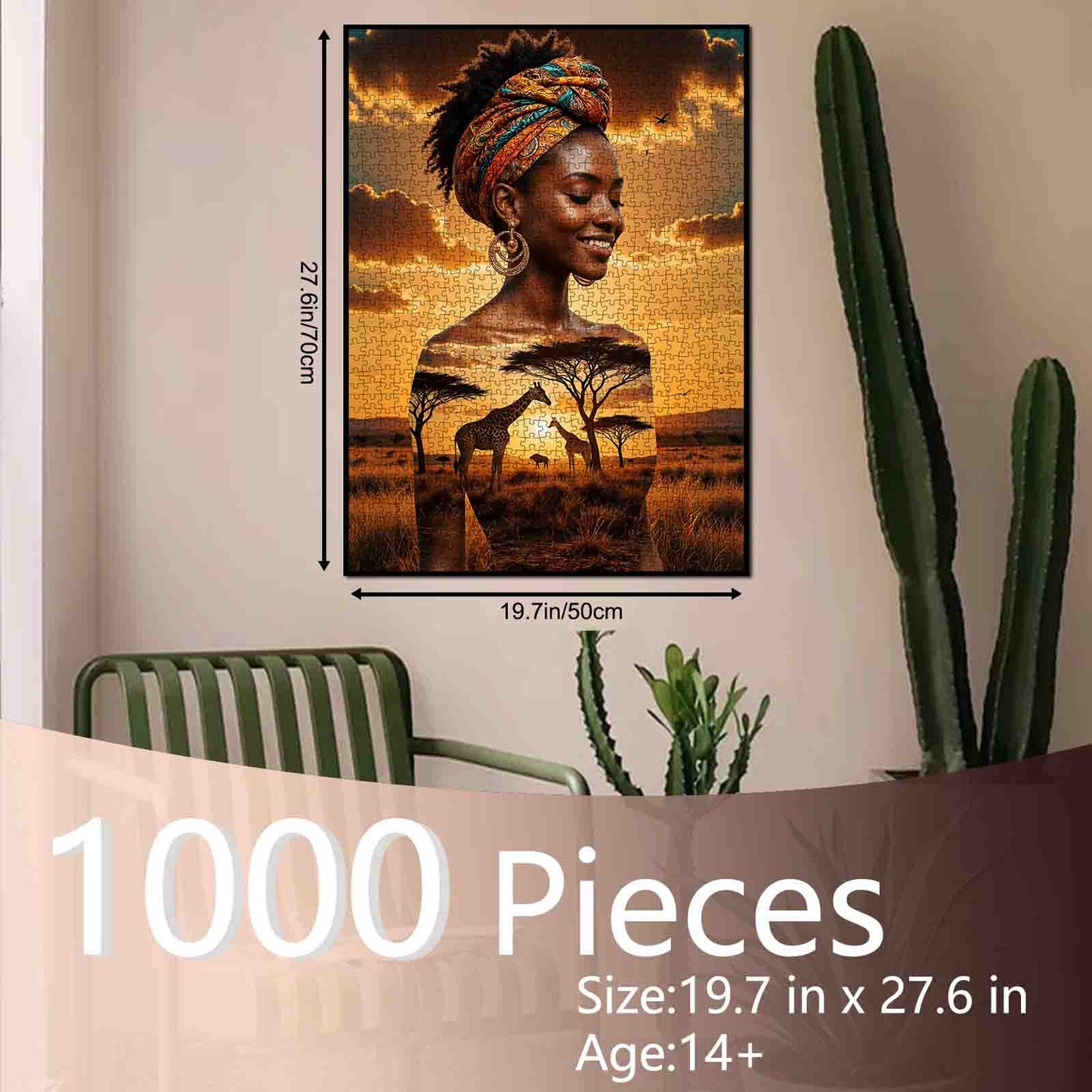 African Sunset Spirit Landscape Jigsaw Puzzle