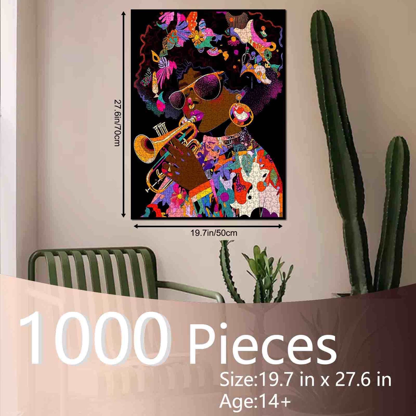 America Africa Woman Soul Music Jigsaw Puzzle