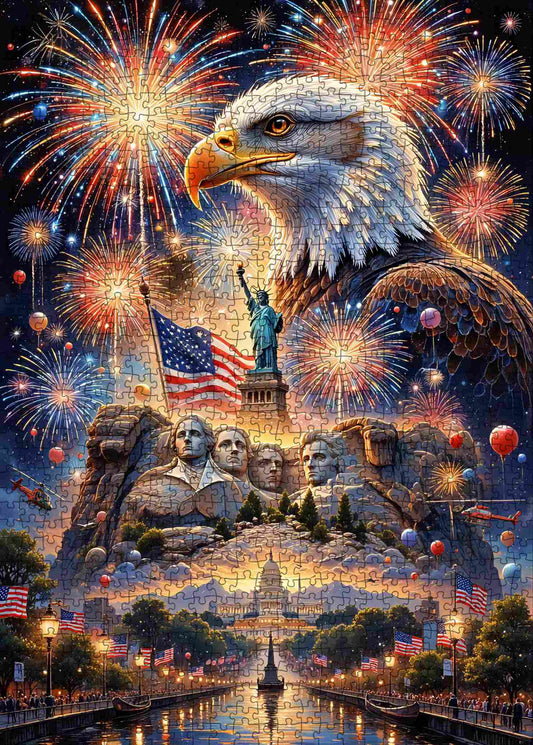 American Freedom Fireworks Jigsaw Puzzle