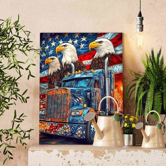 American Glory Truck Paint by Numbers