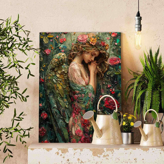 Angel Among Roses Paint by Numbers