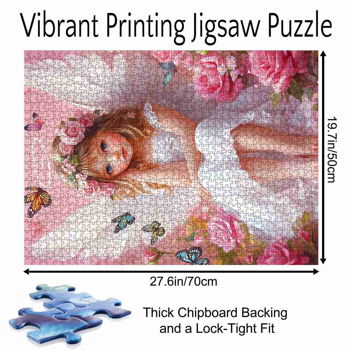 Angel with Rose and Butterfly Jigsaw Puzzle