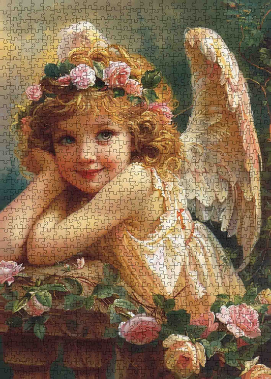 Angel with Roses Jigsaw Puzzle