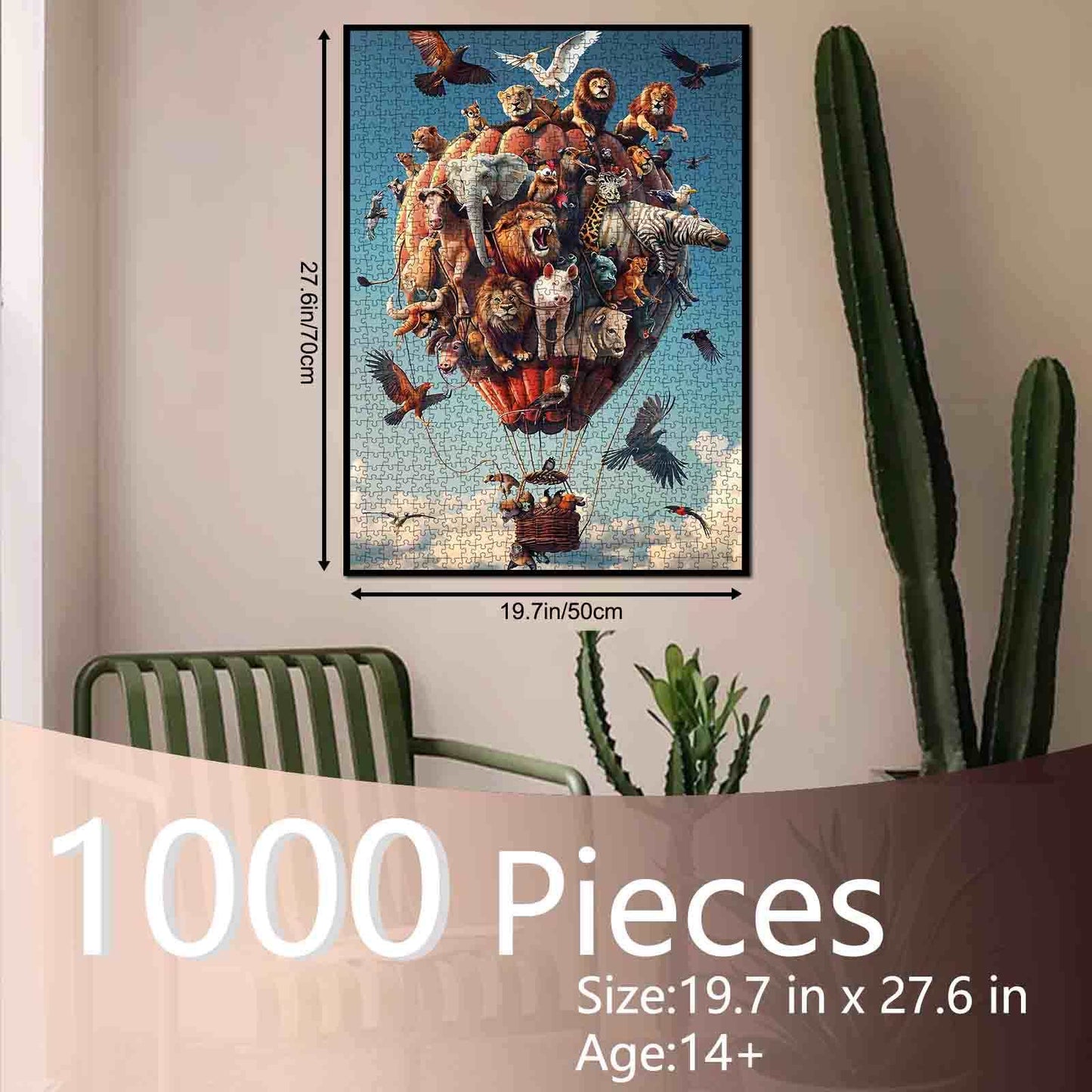 Animals Hot Air Balloon Jigsaw Puzzle