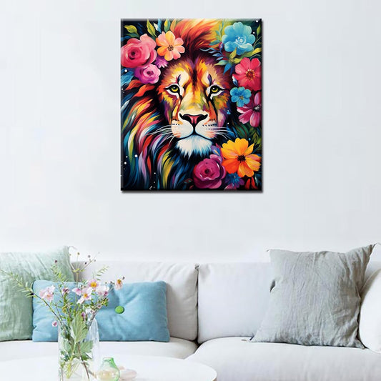 Lion Face Close-up Paint by Numbers