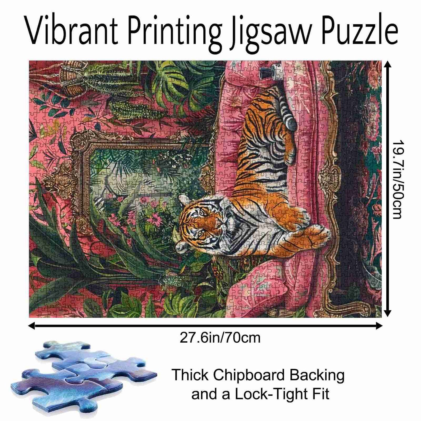 Regal Tiger on a Velvet Sofa Jigsaw Puzzle