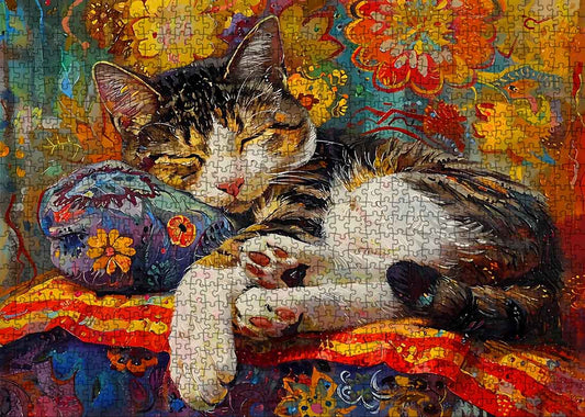 Cozy Cat Nap Jigsaw Puzzle