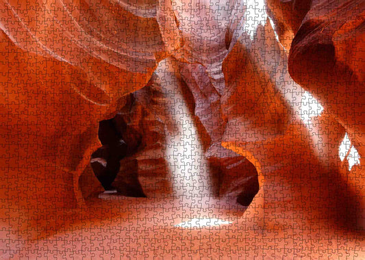 Antelope Canyon Lightbeam Jigsaw Puzzle