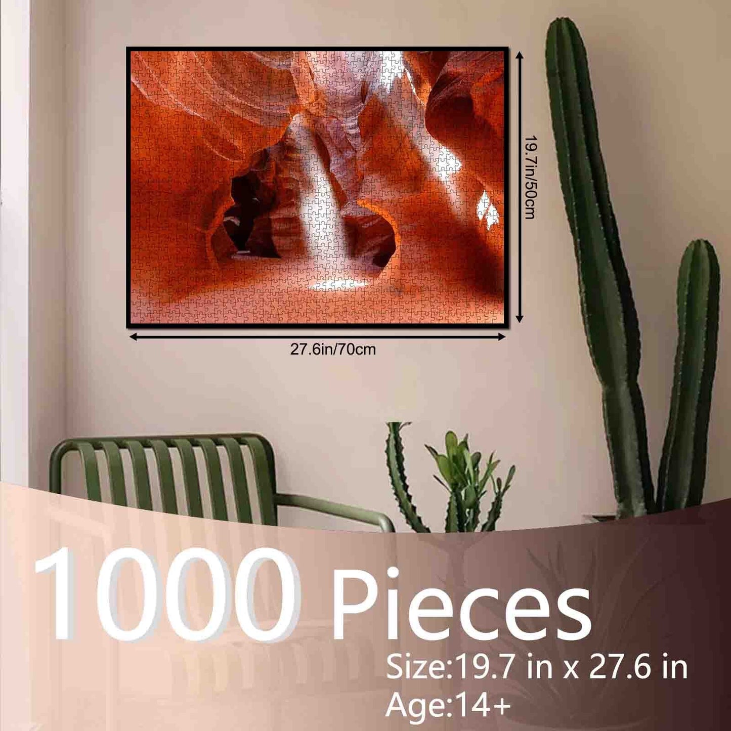 Antelope Canyon Lightbeam Jigsaw Puzzle