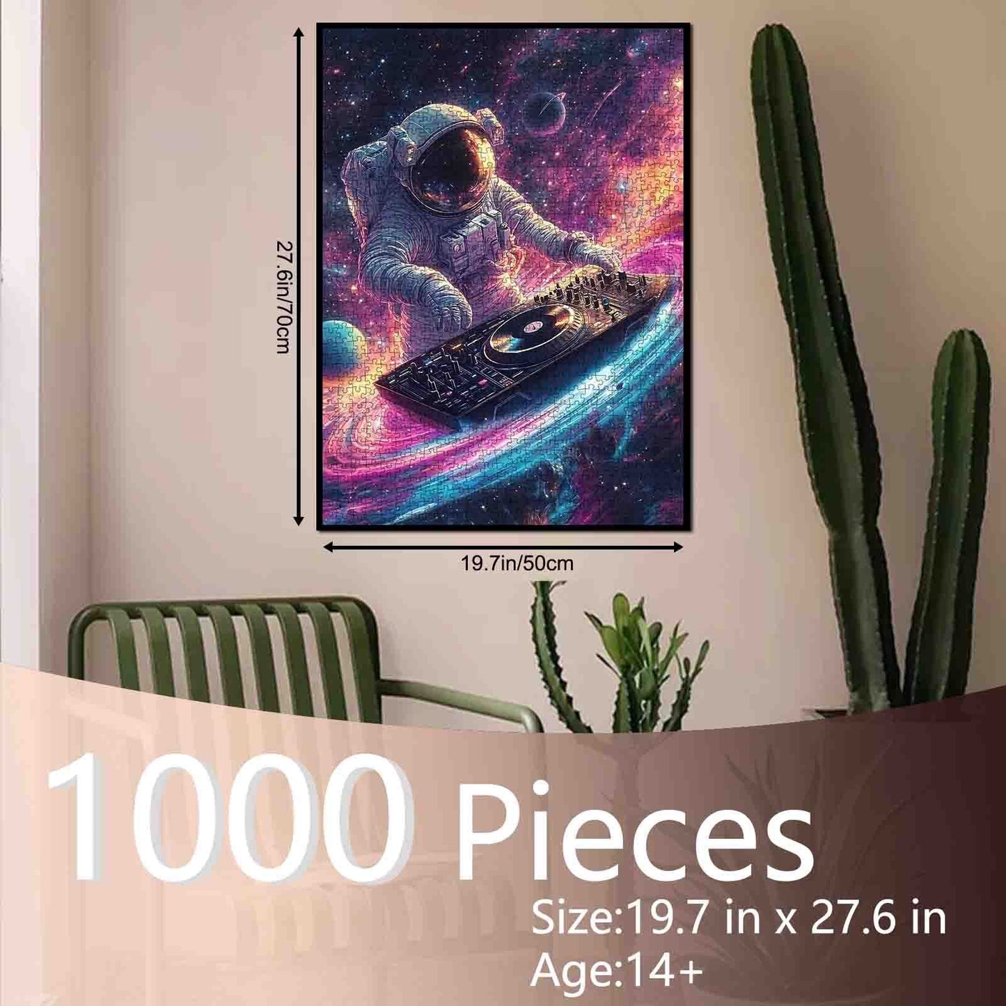 Astronaut DJ in the Cosmic Groove Jigsaw Puzzle