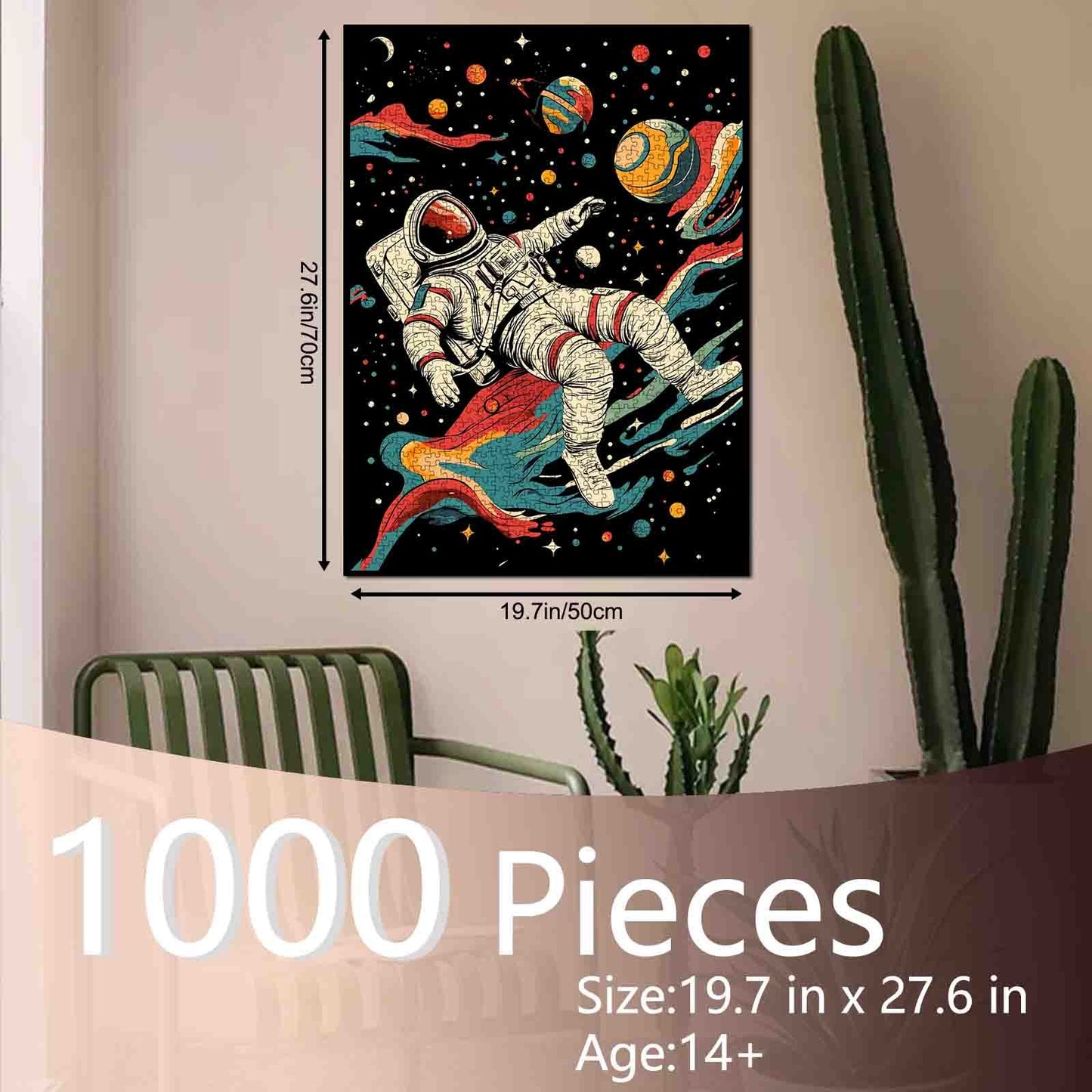Astronaut Floating in Space Jigsaw Puzzle
