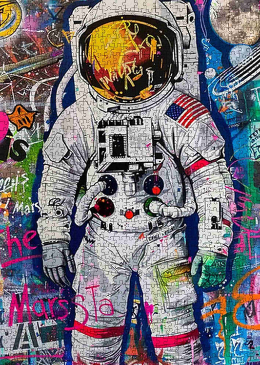 Astronaut Graffiti Jigsaw Puzzle
