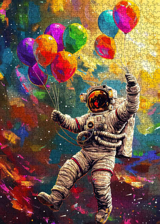 Astronaut Holding Balloon Jigsaw Puzzle