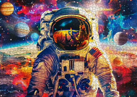 Astronaut Shining in the Golden Sunlight Jigsaw Puzzle
