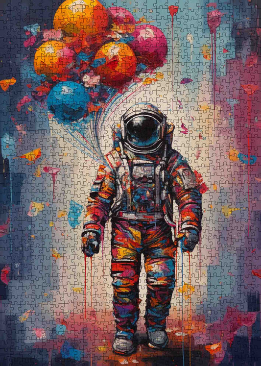 Astronaut with Balloons Jigsaw Puzzle