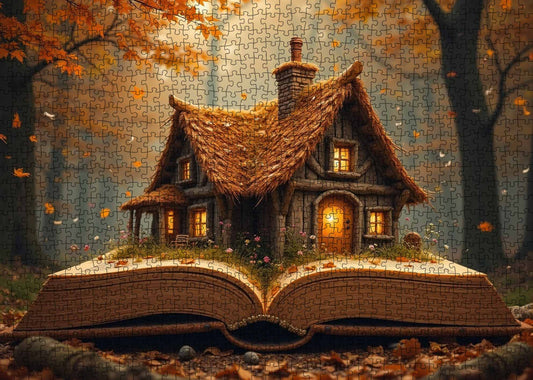 Autumn Storybook Cottage Jigsaw Puzzle