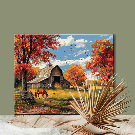 Autumn Farm Serenity paint by numbers