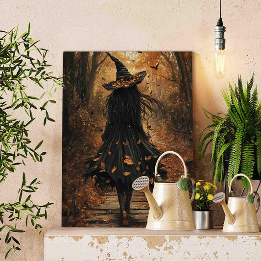 Autumn Forest Witch Walk Paint by Numbers