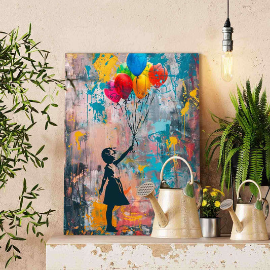 Banksy Girl Retro Street Pop Art Paint by Numbers