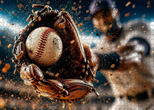 Baseball Glove Perfect Catch Jigsaw Puzzle