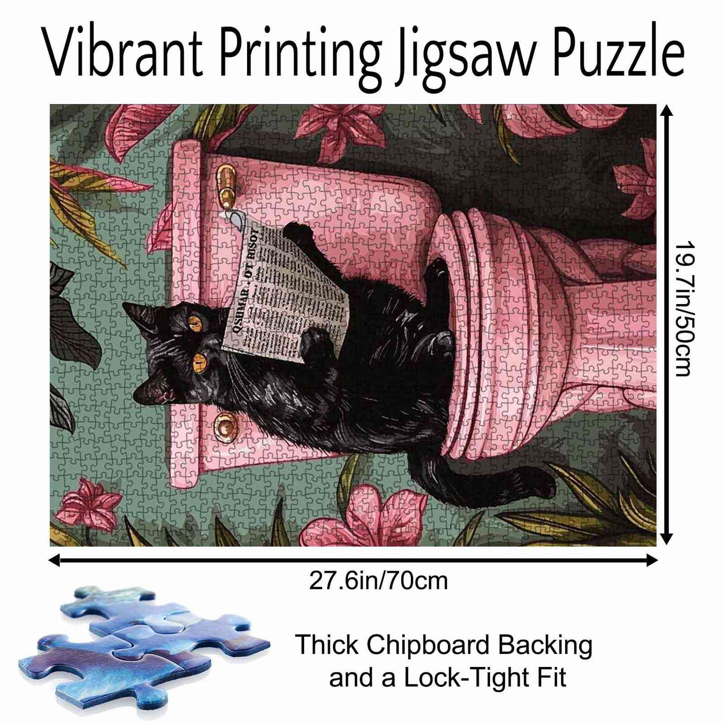 Curious Cat on Toilet Jigsaw Puzzle