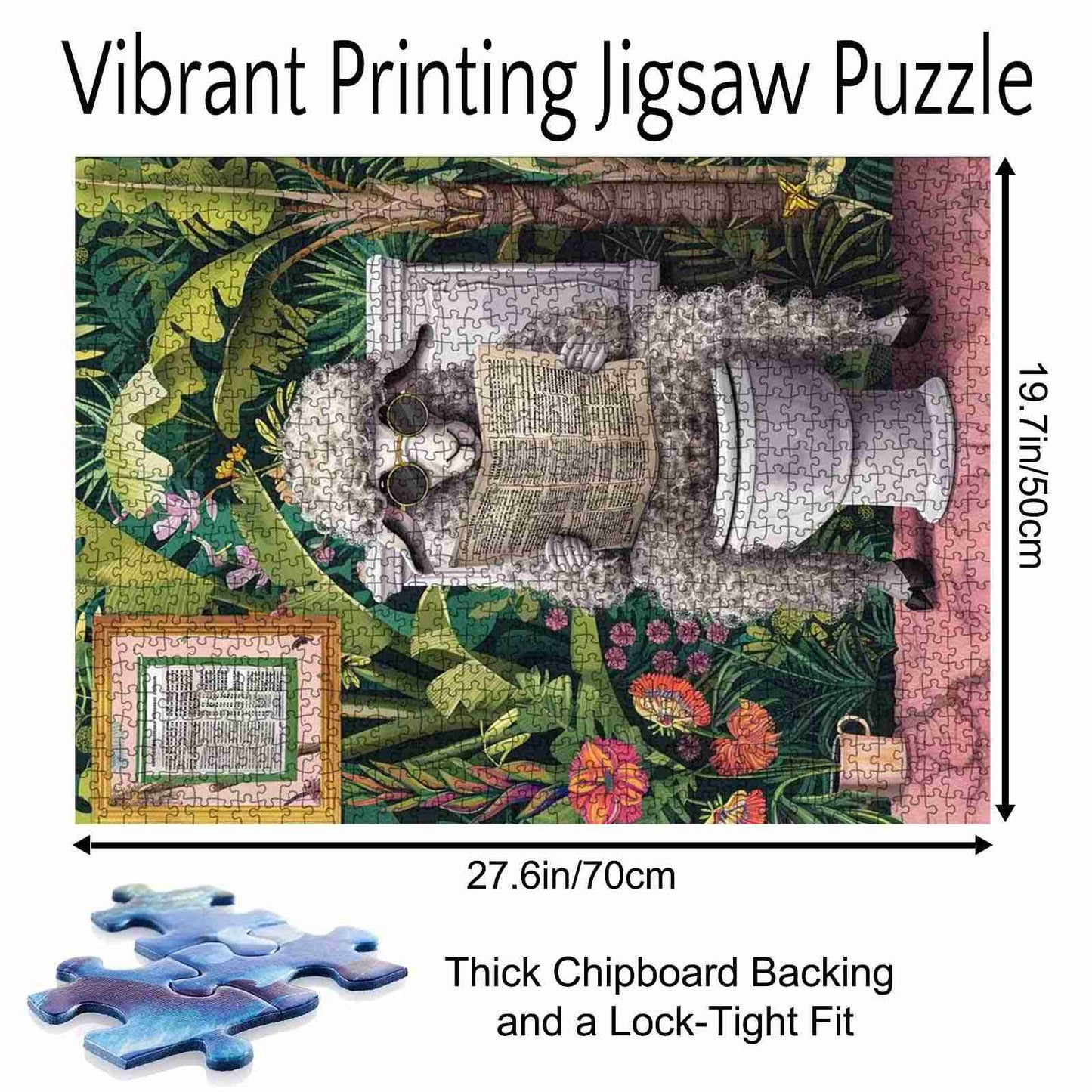 Sheep Reading Newspaper on the Toilet Jigsaw Puzzle