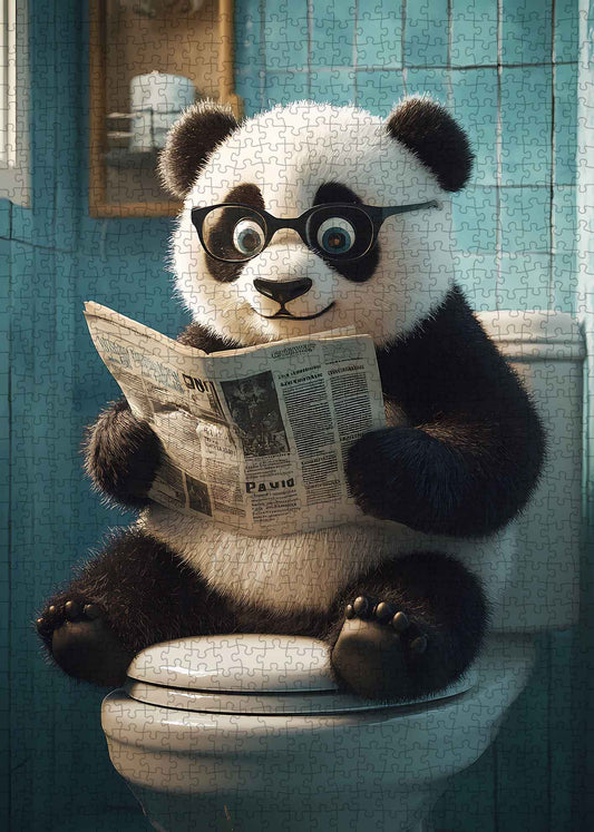Panda Reading Jigsaw Puzzle