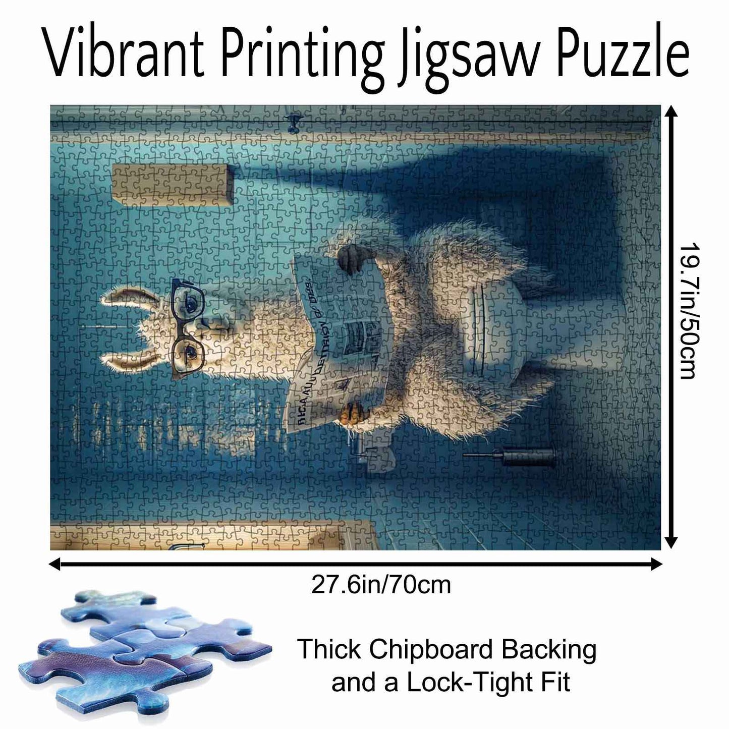 Llama on Toilet Jigsaw Puzzle