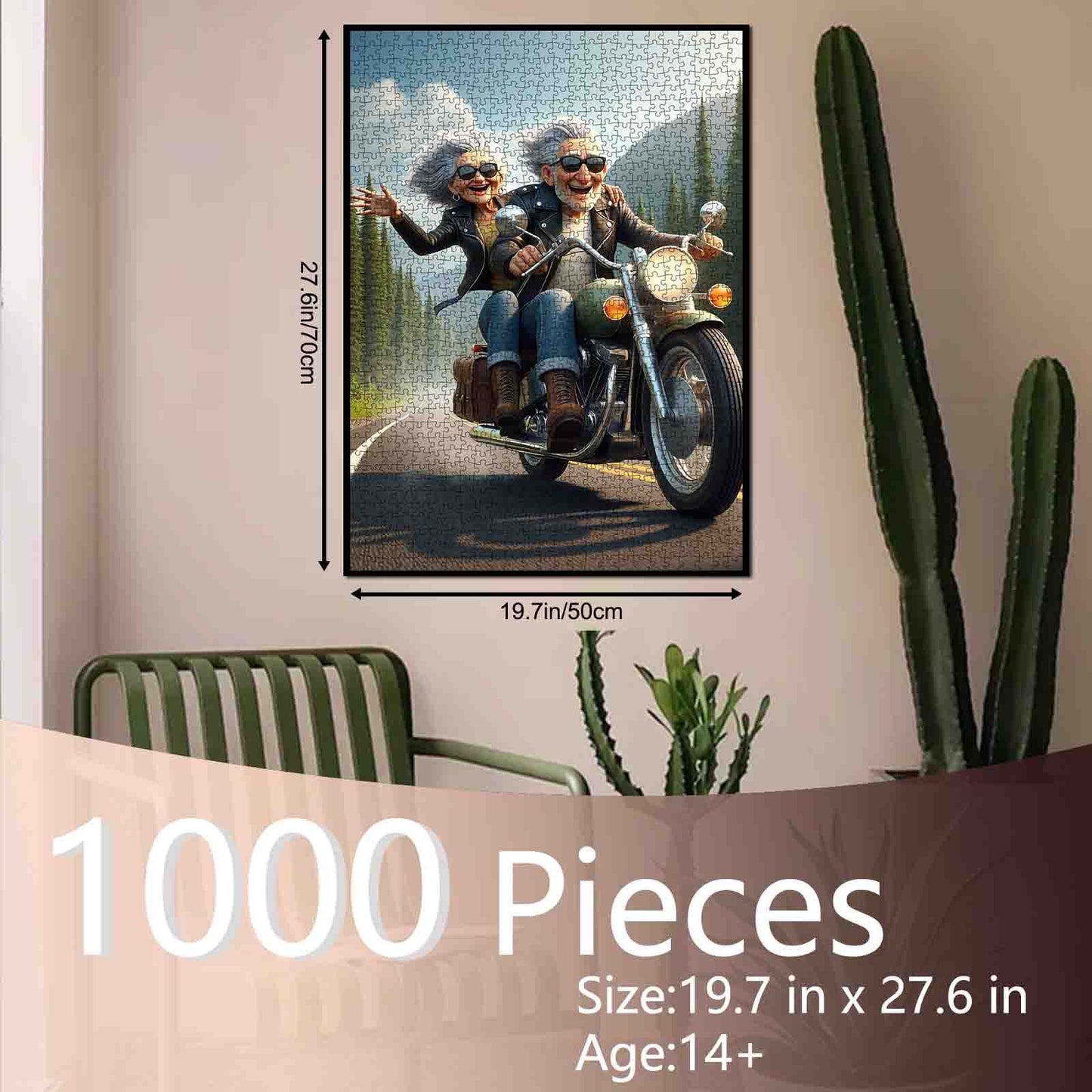 Biker Couple Adventure Jigsaw Puzzle