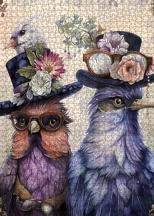 Birds in Hats Jigsaw Puzzle