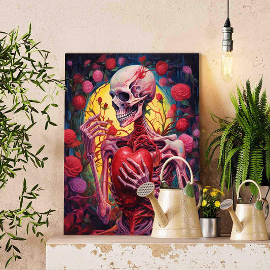 Bloody Love Skeleton Paint by Numbers