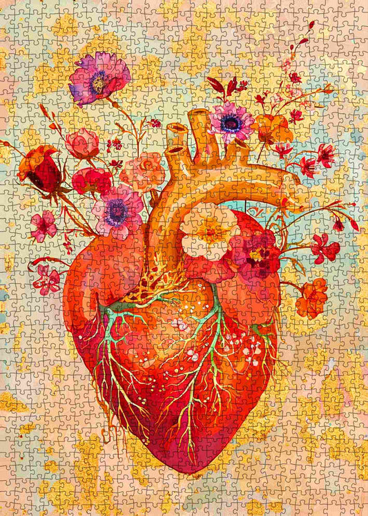 Blooming Heart Artistic Jigsaw Puzzle
