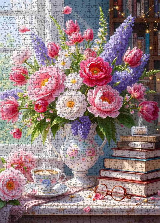 Blooming Library Morning Jigsaw Puzzle