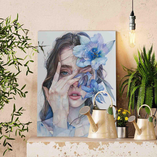 Blue Bloom Beauty Paint by Numbers