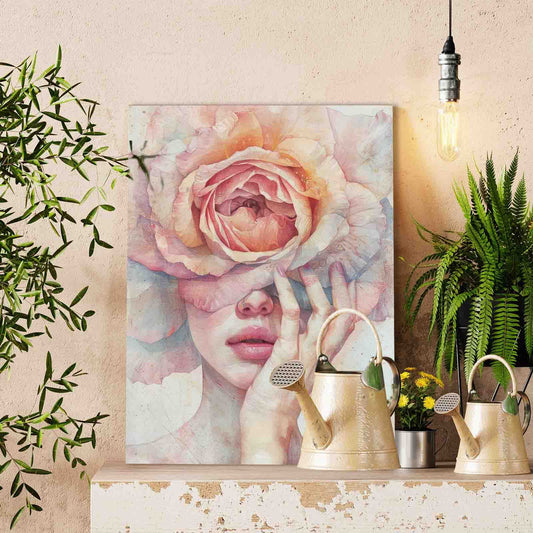 Blush Rose Whisper Paint by Numbers