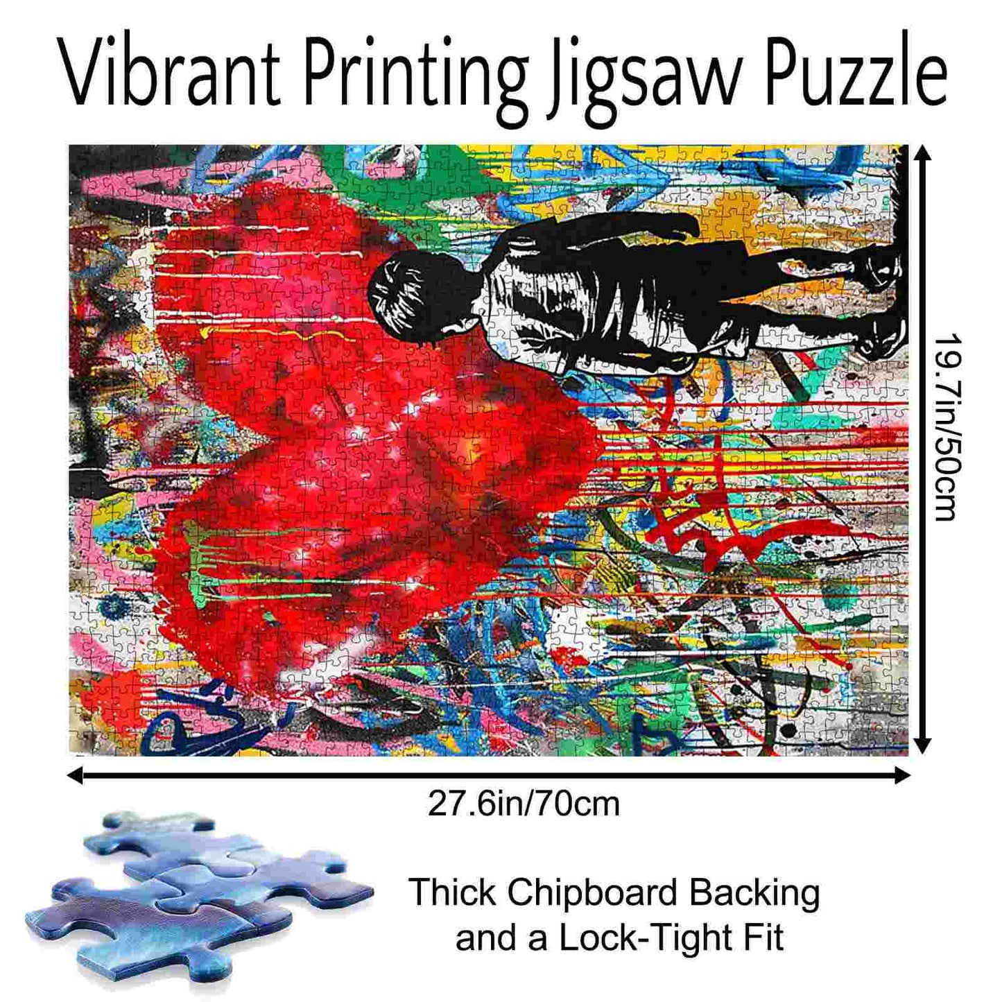 Boy with Heart-shaped Graffiti Jigsaw Puzzle