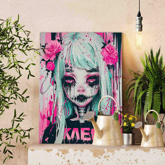 Broken Soul Girl paint by numbers