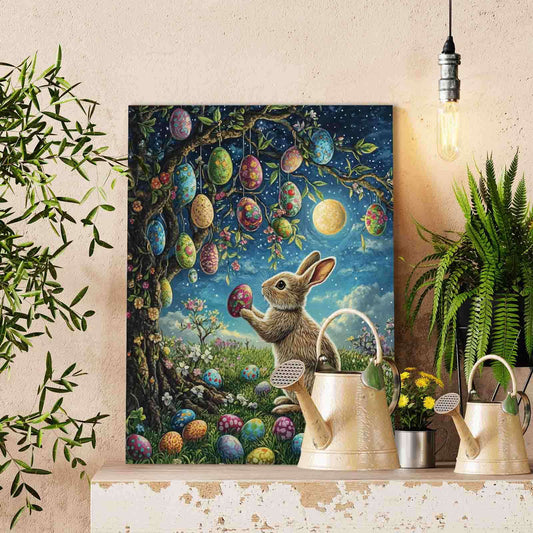 Bunny Under Easter Egg Tree Paint by Numbers