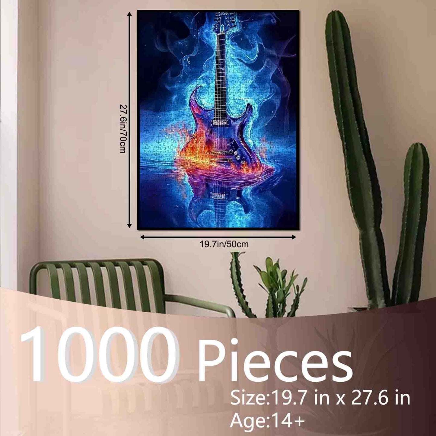 Burning Electric Guitar Jigsaw Puzzle
