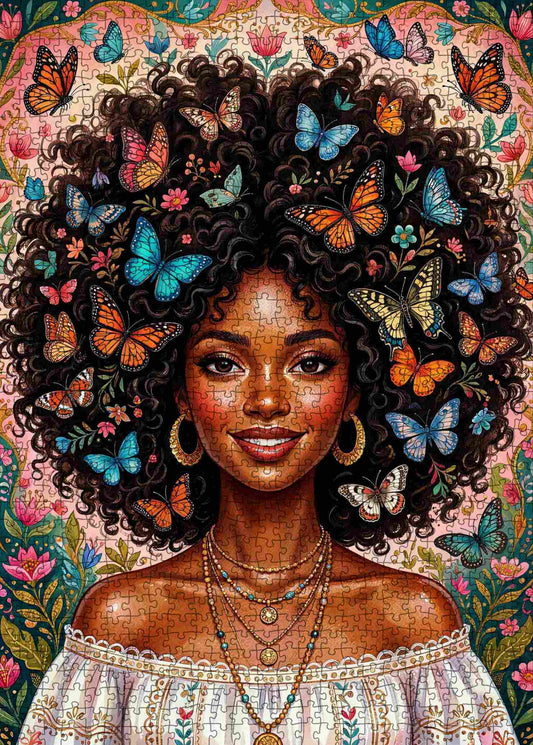 Butterfly Crown Beauty Jigsaw Puzzle