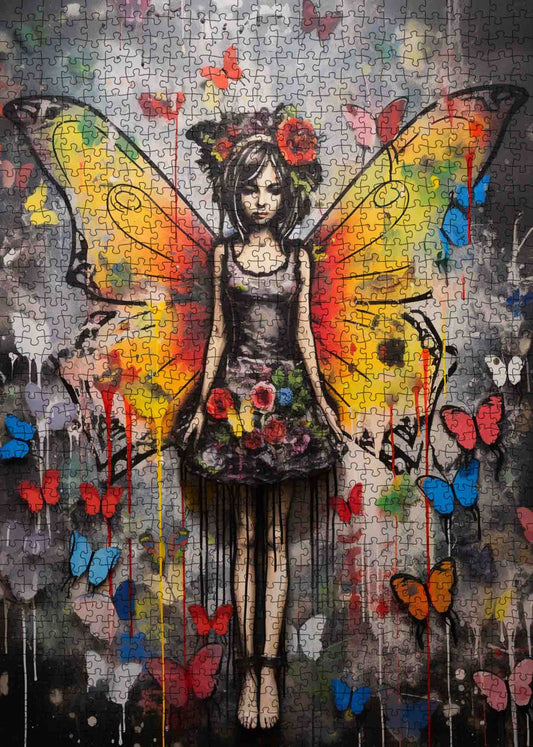 Butterfly Girl Jigsaw Puzzle