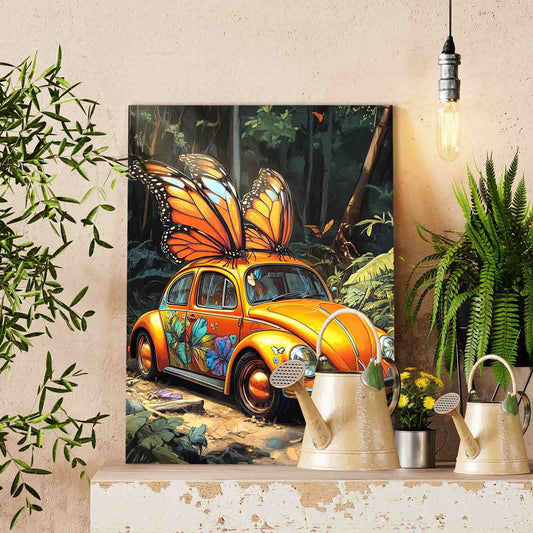 Butterfly Beetle Forest Escape Paint by Numbers