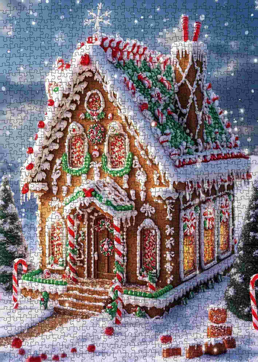 Candy-Laced Gingerbread House Jigsaw Puzzle