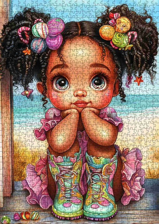 Candy Hair Girl Jigsaw Puzzle