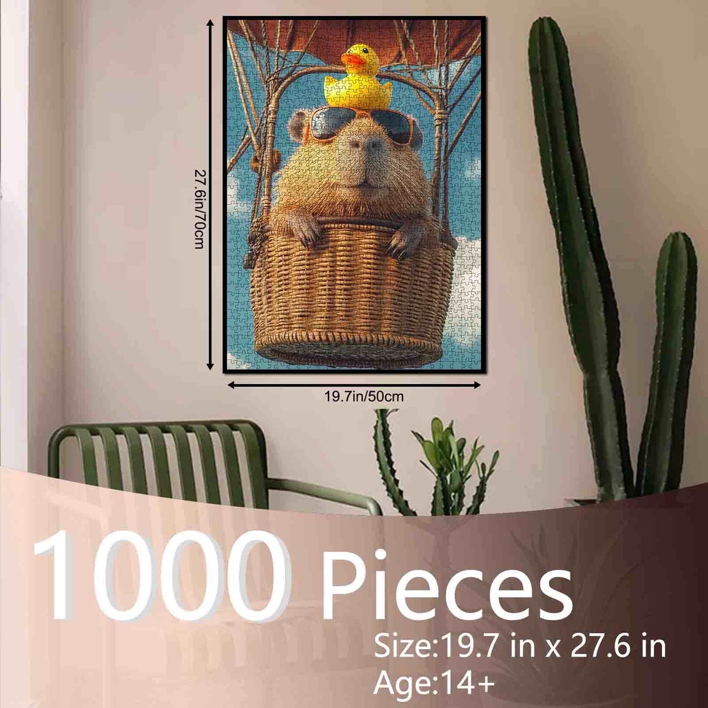 Capybara in Hot Air Balloon Jigsaw Puzzle