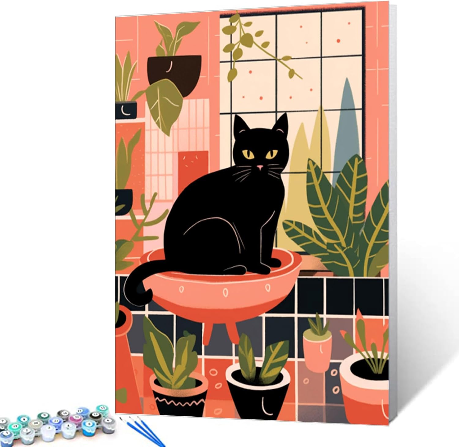 Peinture par numéros pour adultes débutants - Peinture par numéros pour adultes - Chat noir - Kit de peinture par numéros pour adultes - Peinture par numéros pour enfants - 60 x 80 cm - 5-4 Peinture par numéros pour adultes débutants - Peinture par numéros pour adultes - Chat noir - Kit de peinture par numéros pour adultes - Peinture par numéros pour enfants - 60 x 80 cm - 5-4